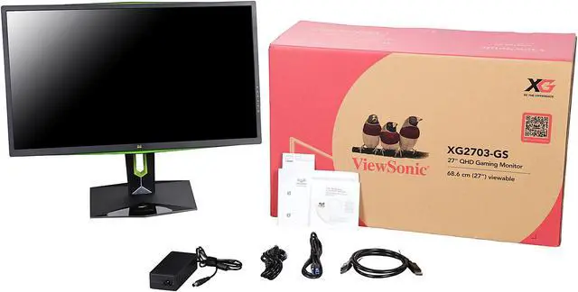 Alt view image 9 of 9 - ViewSonic XG2703-GS 27" 2560 x 1440 (2K) 165 Hz IPS G-Sync Gaming Monitor, 1000:1, 250 cd/m2, USB, HDMI, Display Port, Built-in Internal Speaker, Height, Pivot, Title and Swivel Adjustable, VESA Mountable