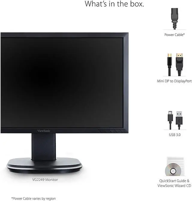 Alt view image 5 of 12 - ViewSonic VG2249 22 Inch 1080p Ergonomic LED Monitor with HDMI DisplayPort and DaisyChain for Home and Office