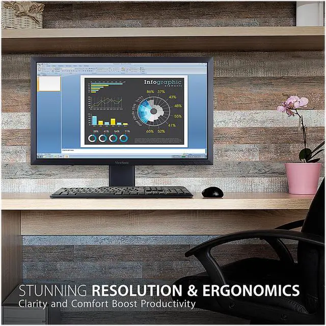 Alt view image 2 of 11 - ViewSonic VG2449 24 Inch 1080p Ergonomic LED Monitor with HDMI DisplayPort and DaisyChain for Home and Office