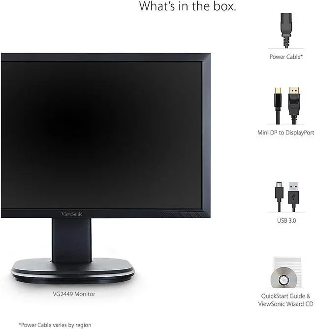 Alt view image 5 of 11 - ViewSonic VG2449 24 Inch 1080p Ergonomic LED Monitor with HDMI DisplayPort and DaisyChain for Home and Office
