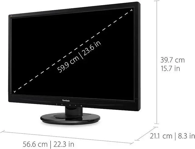 Alt view image 4 of 13 - ViewSonic VA2446MH-LED 24 Inch Full HD 1080p LED Monitor with HDMI and VGA Inputs for Home and Office