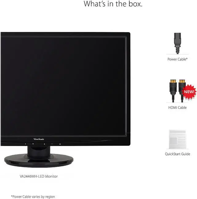 Alt view image 6 of 13 - ViewSonic VA2446MH-LED 24 Inch Full HD 1080p LED Monitor with HDMI and VGA Inputs for Home and Office