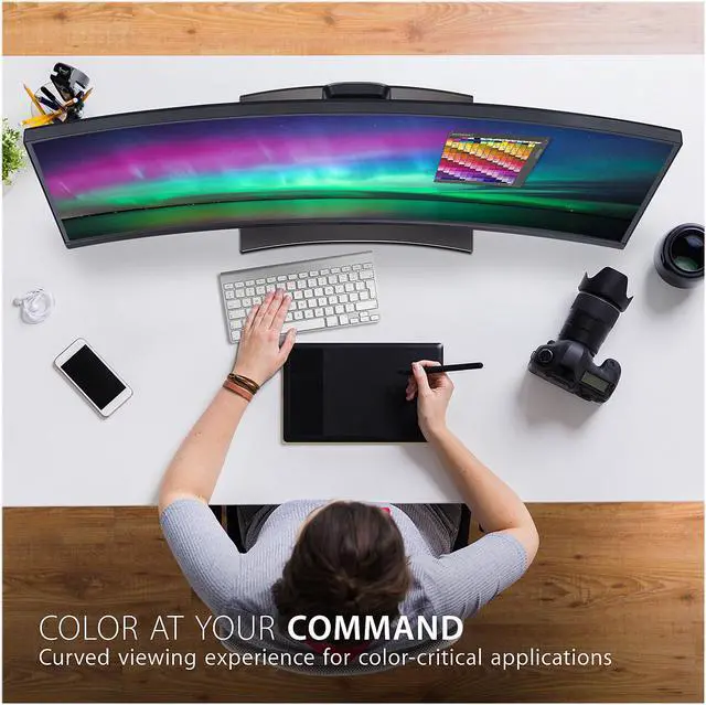 Alt view image 2 of 16 - ViewSonic VP3881 38 Inch Premium IPS WQHD+ Curved Ultrawide Monitor with ColorPro 100% sRGB Rec 709, 14-bit 3D LUT, Eye Care, HDR10 Support, USB C, HDMI, USB, DisplayPort for Home and Office