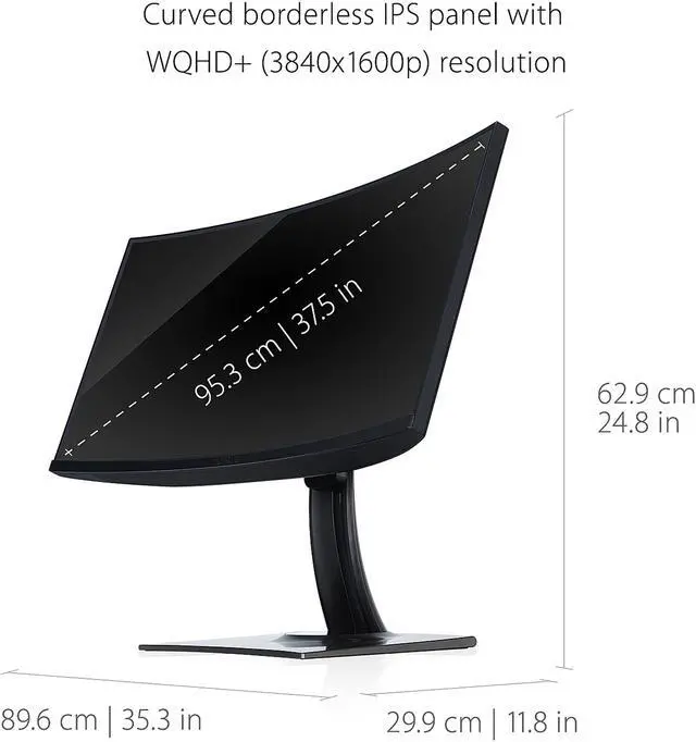 Alt view image 7 of 16 - ViewSonic VP3881 38 Inch Premium IPS WQHD+ Curved Ultrawide Monitor with ColorPro 100% sRGB Rec 709, 14-bit 3D LUT, Eye Care, HDR10 Support, USB C, HDMI, USB, DisplayPort for Home and Office