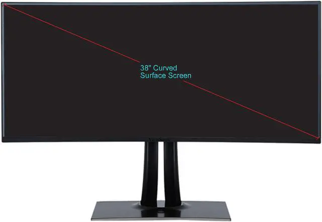 Alt view image 11 of 16 - ViewSonic VP3881 38 Inch Premium IPS WQHD+ Curved Ultrawide Monitor with ColorPro 100% sRGB Rec 709, 14-bit 3D LUT, Eye Care, HDR10 Support, USB C, HDMI, USB, DisplayPort for Home and Office