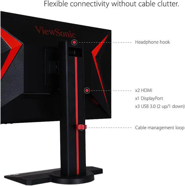 Alt view image 5 of 14 - ViewSonic XG2402 24 Inch 1080p 1ms 144Hz Gaming Monitor with FreeSync Premium Eye Care Advanced Ergonomics ColorX Mode HDMI and DP for Esports