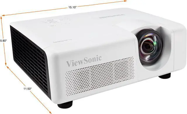 Alt view image 3 of 7 - ViewSonic LS625W 3200 Lumens DLP WXGA Short Throw Laser Projector with Horizontal and Vertical Keystone Correction and LAN Control