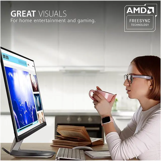 Alt view image 3 of 18 - ViewSonic VX2485-MHU 24 Inch 1080p Frameless IPS Monitor with USB 3.2 Type C and FreeSync for Home and Office