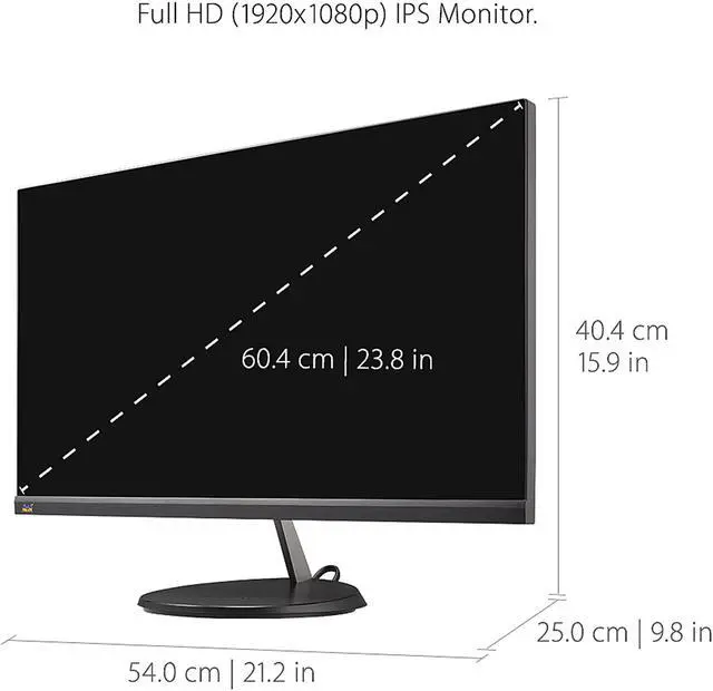 Alt view image 4 of 18 - ViewSonic VX2485-MHU 24 Inch 1080p Frameless IPS Monitor with USB 3.2 Type C and FreeSync for Home and Office
