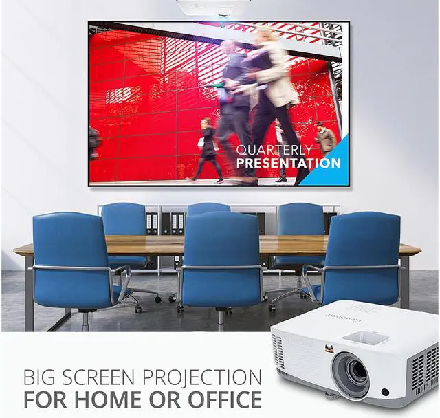 Alt view image 2 of 6 - ViewSonic PG707W 4000 Lumens WXGA Networkable DLP Projector with HDMI 1.3x Optical Zoom and Low Input Lag for Home and Corporate Settings
