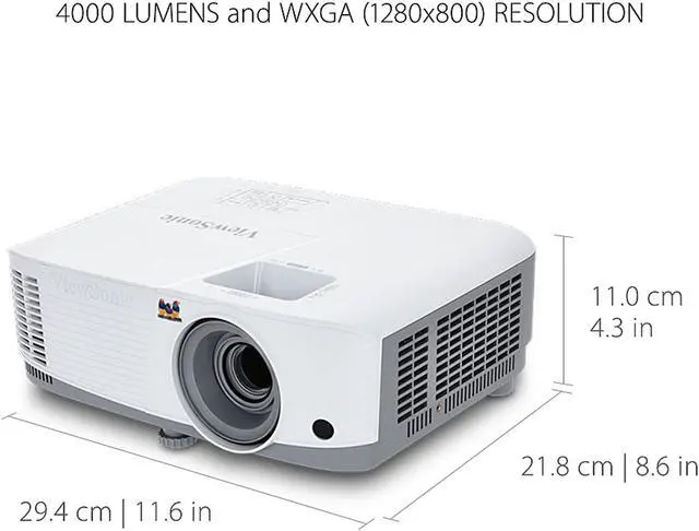 Alt view image 4 of 6 - ViewSonic PG707W 4000 Lumens WXGA Networkable DLP Projector with HDMI 1.3x Optical Zoom and Low Input Lag for Home and Corporate Settings