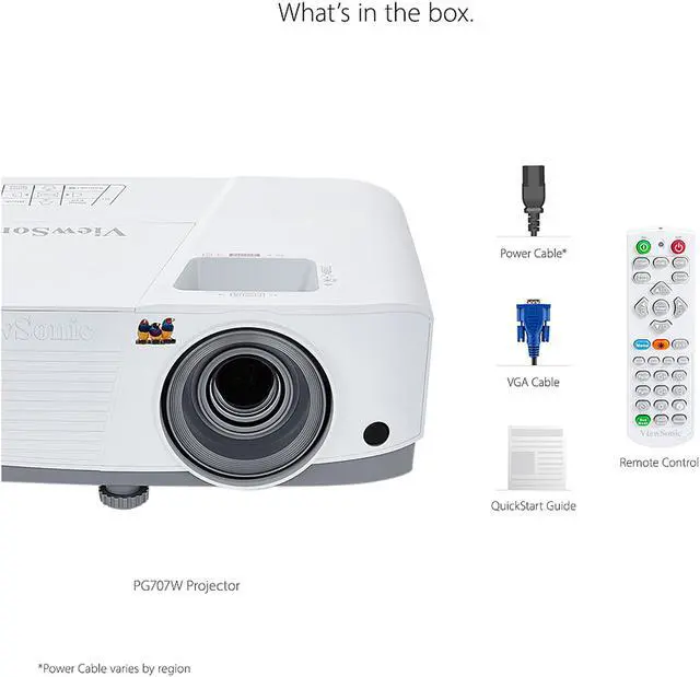 Alt view image 6 of 6 - ViewSonic PG707W 4000 Lumens WXGA Networkable DLP Projector with HDMI 1.3x Optical Zoom and Low Input Lag for Home and Corporate Settings