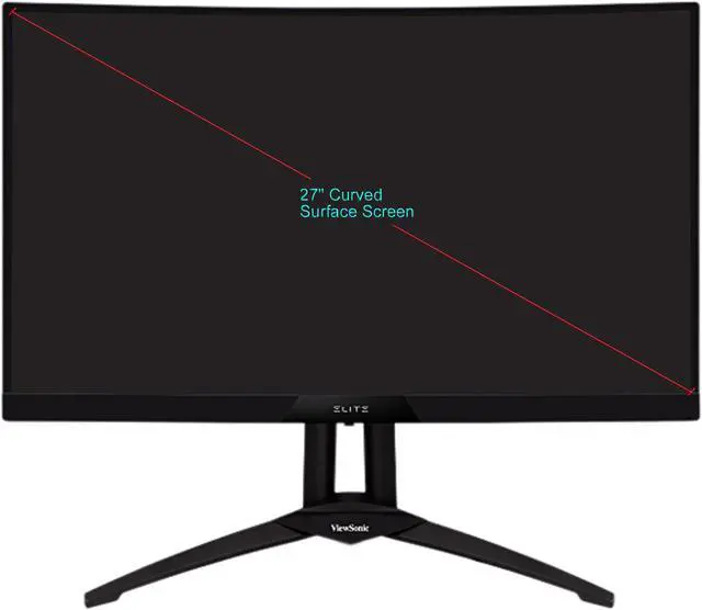 Alt view image 7 of 14 - ViewSonic ELITE XG270QC Curved 27 Inch 1ms 1440p 165Hz FreeSync Premium Pro Gaming Monitor with VESA DisplayHDR 400 and Advanced Ergonomics for Esports