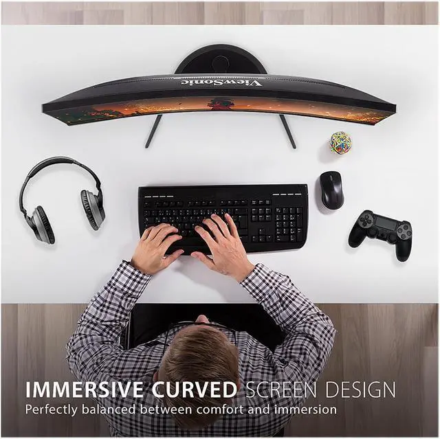 Alt view image 6 of 15 - ViewSonic VX2768-PC-MHD 27 Inch 1080p Curved 165Hz 1ms Gaming Monitor with FreeSync Premium Eye Care HDMI and Display Port