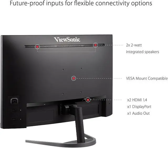 Alt view image 3 of 15 - ViewSonic VX2768-PC-MHD 27 Inch 1080p Curved 165Hz 1ms Gaming Monitor with FreeSync Premium Eye Care HDMI and Display Port