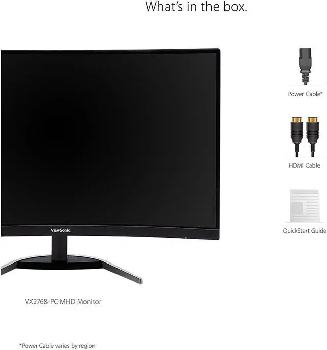Alt view image 4 of 15 - ViewSonic VX2768-PC-MHD 27 Inch 1080p Curved 165Hz 1ms Gaming Monitor with FreeSync Premium Eye Care HDMI and Display Port