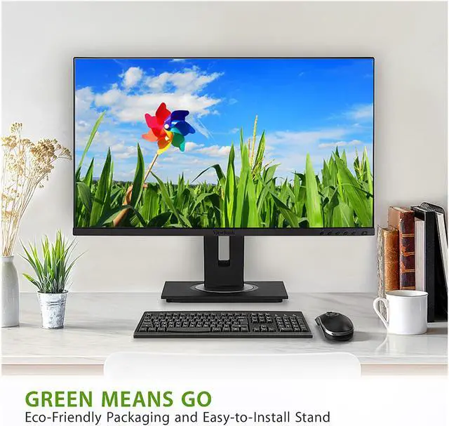 Alt view image 7 of 19 - ViewSonic VG2756-4K 27 Inch IPS 4K Docking Monitor with Integrated USB 3.2 Type-C RJ45 HDMI Display Port and 40 Degree Tilt Ergonomics for Home and Office