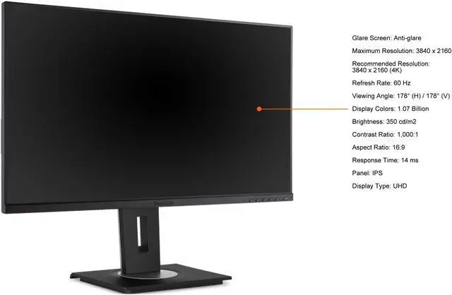 Alt view image 8 of 19 - ViewSonic VG2756-4K 27 Inch IPS 4K Docking Monitor with Integrated USB 3.2 Type-C RJ45 HDMI Display Port and 40 Degree Tilt Ergonomics for Home and Office