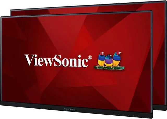 Alt view image 7 of 10 - ViewSonic VA2256-MHD_H2 22 Inch Frameless Dual Pack Head-Only 1080p IPS Monitors with HDMI DisplayPort and VGA for Home and Office