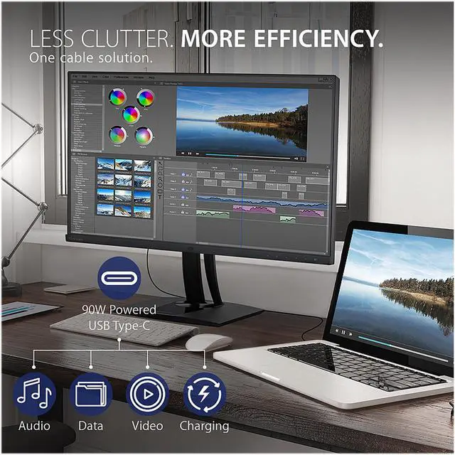 Alt view image 6 of 19 - ViewSonic VP2768a 27 Inch Premium IPS 1440p Monitor with Advanced Ergonomics, ColorPro 100% sRGB Rec 709, 14-bit 3D LUT, Eye Care, 90W USB C, RJ45, HDMI, Daisy Chain for Home and Office