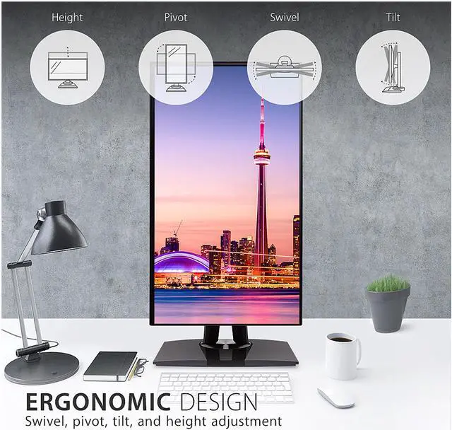 Alt view image 7 of 19 - ViewSonic VP2768a 27 Inch Premium IPS 1440p Monitor with Advanced Ergonomics, ColorPro 100% sRGB Rec 709, 14-bit 3D LUT, Eye Care, 90W USB C, RJ45, HDMI, Daisy Chain for Home and Office