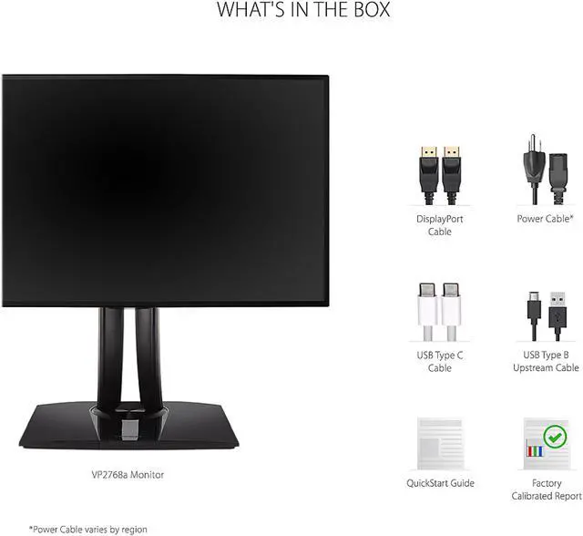 Alt view image 3 of 19 - ViewSonic VP2768a 27 Inch Premium IPS 1440p Monitor with Advanced Ergonomics, ColorPro 100% sRGB Rec 709, 14-bit 3D LUT, Eye Care, 90W USB C, RJ45, HDMI, Daisy Chain for Home and Office