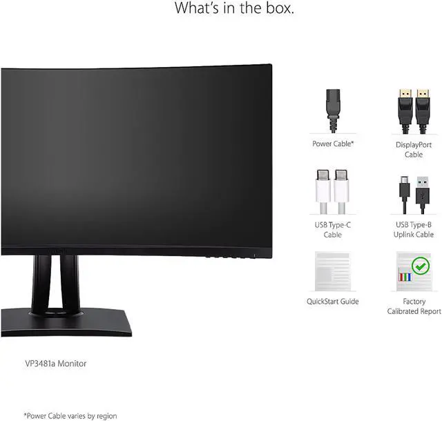 Alt view image 4 of 16 - ViewSonic VP3481a 34 Inch Premium WQHD+ Curved Ultrawide Monitor with FreeSync, 100Hz, ColorPro 100% sRGB Rec 709, 14-bit 3D LUT, Eye Care, 90W USB C, HDMI, DisplayPort for Home and Office