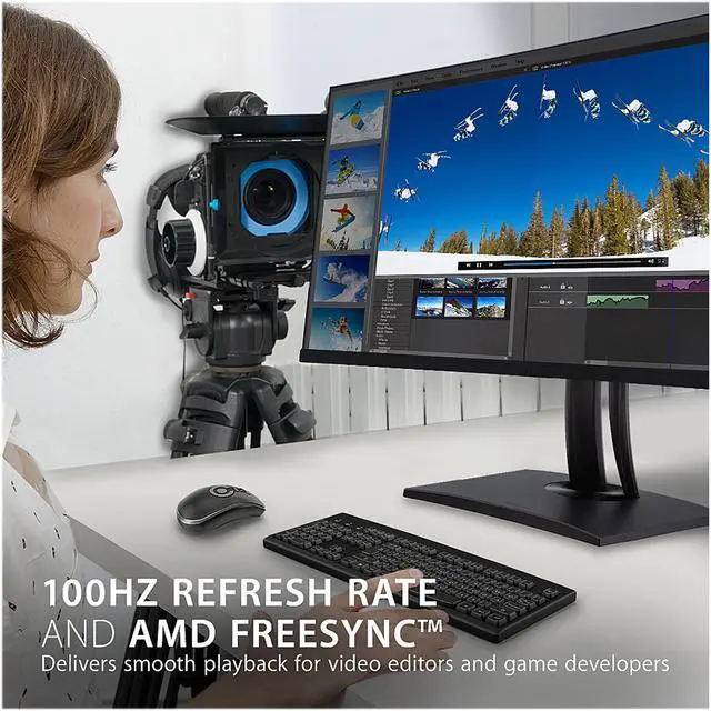 Alt view image 7 of 16 - ViewSonic VP3481a 34 Inch Premium WQHD+ Curved Ultrawide Monitor with FreeSync, 100Hz, ColorPro 100% sRGB Rec 709, 14-bit 3D LUT, Eye Care, 90W USB C, HDMI, DisplayPort for Home and Office