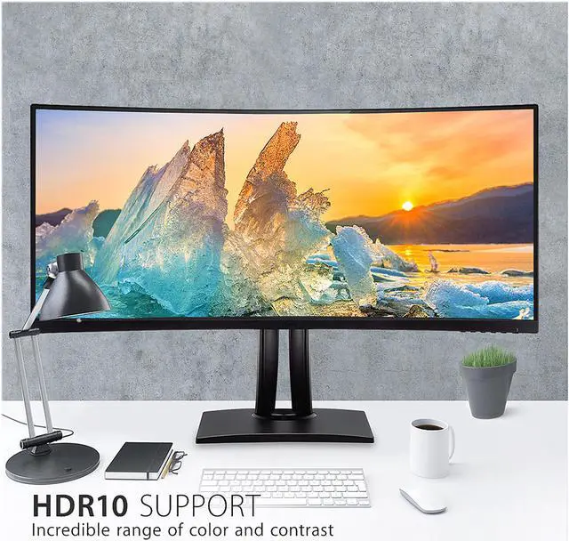 Alt view image 8 of 16 - ViewSonic VP3481a 34 Inch Premium WQHD+ Curved Ultrawide Monitor with FreeSync, 100Hz, ColorPro 100% sRGB Rec 709, 14-bit 3D LUT, Eye Care, 90W USB C, HDMI, DisplayPort for Home and Office