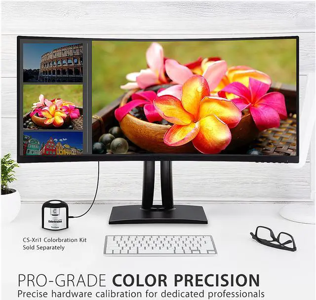 Alt view image 9 of 16 - ViewSonic VP3481a 34 Inch Premium WQHD+ Curved Ultrawide Monitor with FreeSync, 100Hz, ColorPro 100% sRGB Rec 709, 14-bit 3D LUT, Eye Care, 90W USB C, HDMI, DisplayPort for Home and Office