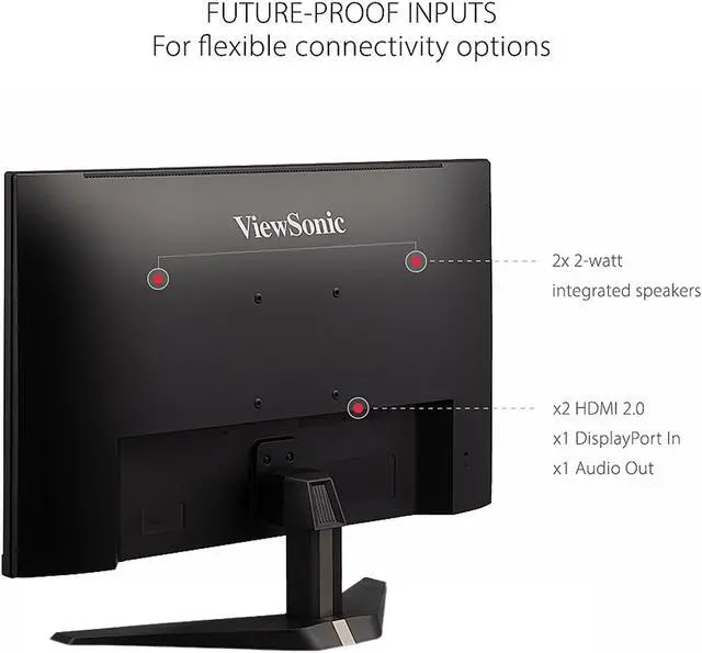 Alt view image 3 of 13 - ViewSonic VX2768-2KP-MHD 27 Inch Frameless WQHD 1440p 144Hz 1ms IPS Gaming Monitor with FreeSync Premium, Eye Care, HDMI and DisplayPort
