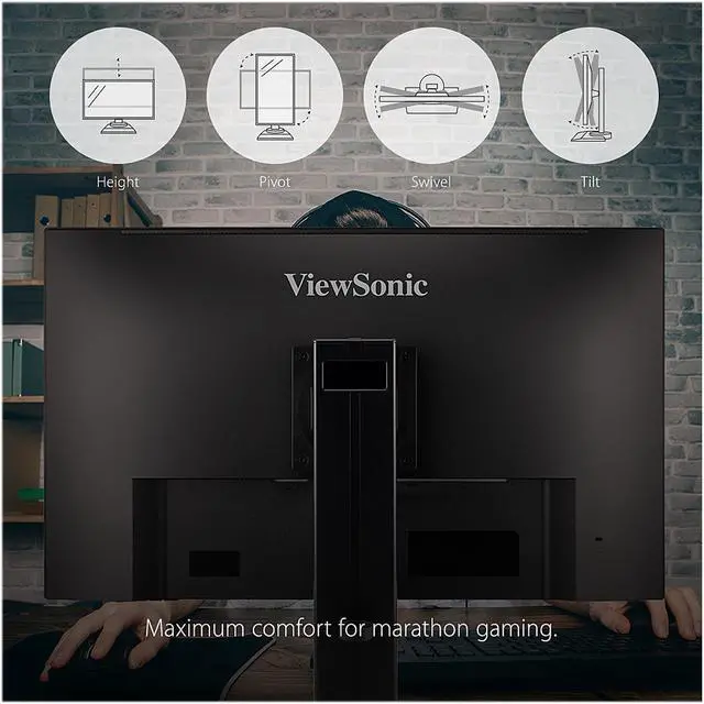 Alt view image 3 of 18 - ViewSonic XG2705-2K 27 Inch 1440p WQHD 1ms 144Hz Frameless IPS Gaming Monitor with FreeSync Premium Eye Care Advanced Ergonomics Mode HDMI and DP for Esports