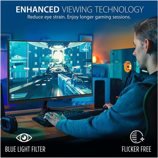 Alt view image 4 of 10 - ViewSonic VX2718-2KPC-MHD 27 Inch WQHD 1440p 180Hz 1ms Curved Gaming Monitor with Adaptive-Sync Eye Care HDMI and Display Port
