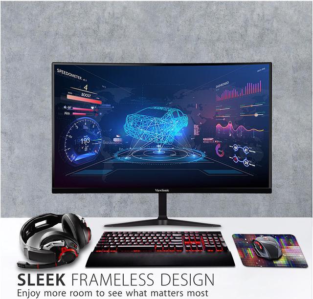 Alt view image 4 of 15 - ViewSonic VX2718-PC-MHD 27 Inch Full HD 1080p 165Hz 1ms Curved Gaming Monitor with Adaptive-Sync Eye Care Frameless HDMI and Display Port