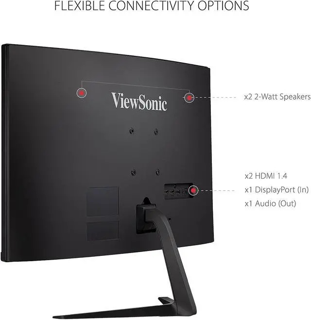 Alt view image 7 of 15 - ViewSonic VX2718-PC-MHD 27 Inch Full HD 1080p 165Hz 1ms Curved Gaming Monitor with Adaptive-Sync Eye Care Frameless HDMI and Display Port