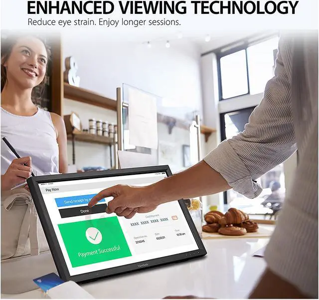 Alt view image 3 of 15 - ViewSonic TD2223 22 Inch 1080p 10-Point Multi IR Touch Screen with Eye Care HDMI, VGA, DVI and USB Hub