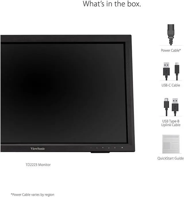 Alt view image 7 of 15 - ViewSonic TD2223 22 Inch 1080p 10-Point Multi IR Touch Screen with Eye Care HDMI, VGA, DVI and USB Hub
