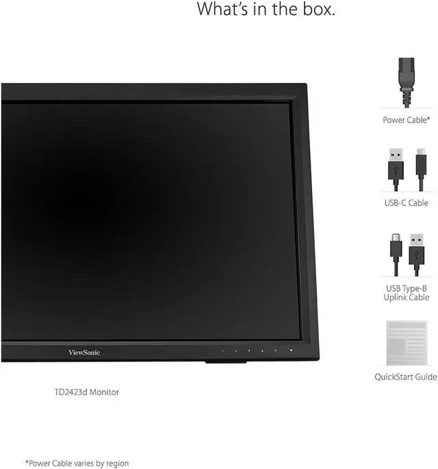 Alt view image 7 of 15 - ViewSonic TD2423d 24 Inch 1080p 75 Hz 10-Point Multi IR Touch Screen with Eye Care HDMI, VGA, USB Hub and DisplayPort