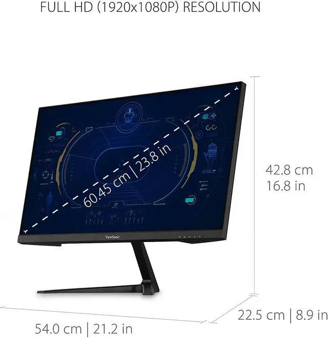 Alt view image 5 of 19 - ViewSonic VX2418-P-MHD 24 Inch Frameless Full HD 1080p 165Hz 1ms Gaming Monitor with Adaptive-Sync Eye Care HDMI and Display Port