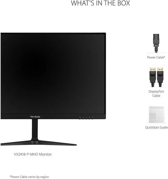 Alt view image 7 of 19 - ViewSonic VX2418-P-MHD 24 Inch Frameless Full HD 1080p 165Hz 1ms Gaming Monitor with Adaptive-Sync Eye Care HDMI and Display Port