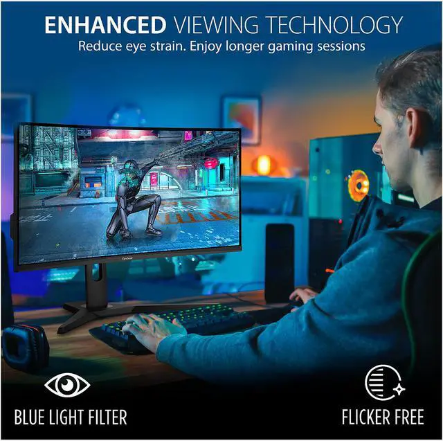 Alt view image 4 of 16 - ViewSonic VX3418-2KPC 34 Inch 21:9 UltraWide WQHD 1440p 144Hz 1ms Curved Gaming Monitor with Adaptive-Sync Eye Care HDMI and Display Port