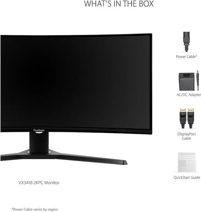 Alt view image 7 of 16 - ViewSonic VX3418-2KPC 34 Inch 21:9 UltraWide WQHD 1440p 144Hz 1ms Curved Gaming Monitor with Adaptive-Sync Eye Care HDMI and Display Port