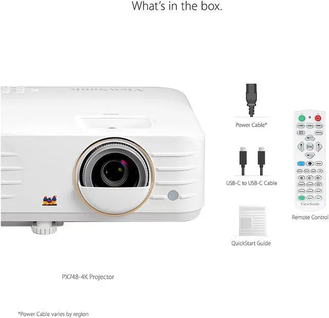 Alt view image 8 of 8 - ViewSonic PX748-4K True 4K UHD Projector with 4000 Lumens, 240Hz, 4.2ms for Home Theater and Gaming