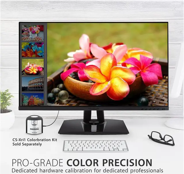 Alt view image 6 of 19 - ViewSonic VP2756-2K 27 Inch Premium IPS 1440p Frameless Ergonomic Monitor with Color Accuracy, Pantone Validated, Factory Calibrated, HDMI, DisplayPort and USB Type C for Professional Home and Office