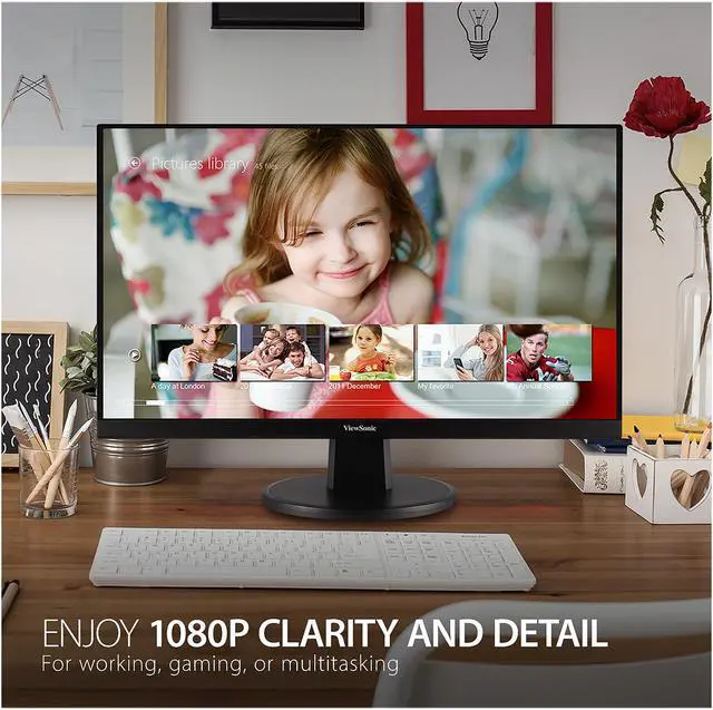 Alt view image 2 of 19 - ViewSonic VA2747-MHJ 27 Inch Full HD 1080p Monitor with Advanced Ergonomics, Ultra-Thin Bezel, Adaptive Sync, 75 Hz, Eye Care, HDMI, VGA Inputs for Home and Office