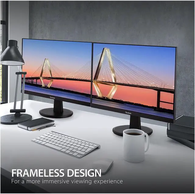 Alt view image 4 of 19 - ViewSonic VA2747-MHJ 27 Inch Full HD 1080p Monitor with Advanced Ergonomics, Ultra-Thin Bezel, Adaptive Sync, 75 Hz, Eye Care, HDMI, VGA Inputs for Home and Office