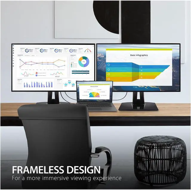 Alt view image 5 of 17 - ViewSonic VP2768a-4K 27 Inch Premium IPS 4K Monitor with Advanced Ergonomics, ColorPro 100% sRGB Rec 709, 14-bit 3D LUT, Eye Care, HDMI, USB Type C, DisplayPort for Professional Home and Office