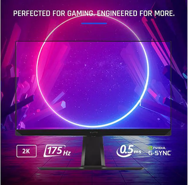 Alt view image 8 of 8 - ViewSonic ELITE XG320Q 32 Inch 1440p QHD Gaming Monitor with 175Hz, 0.5ms, HDR 600, G-Sync Compatible, 99% Adobe RGB, HDMI, DisplayPort, and Advanced Ergonomics for Esports