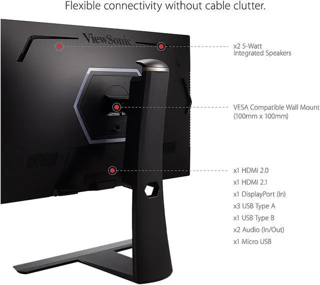 Alt view image 7 of 8 - ViewSonic ELITE XG320U 32 Inch 4K UHD Gaming Monitor with 150Hz, 1ms, HDR 600, FreeSync Premium Pro, HDMI, DisplayPort, USB, and Advanced Ergonomics for Esports