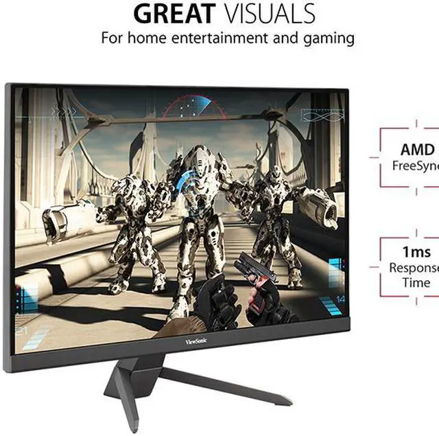 Alt view image 2 of 12 - ViewSonic VX2767-MHD 27 Inch 1080p Gaming Monitor with 75Hz, 1ms, Ultra-Thin Bezels, FreeSync, Eye Care, HDMI, VGA, and DP